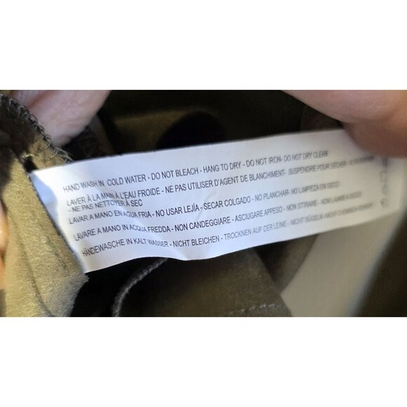 FDJ Faux Suede Boho Western Shirt Dress XS Olive Autumn Button-Down Pockets New - Picture 8 of 11